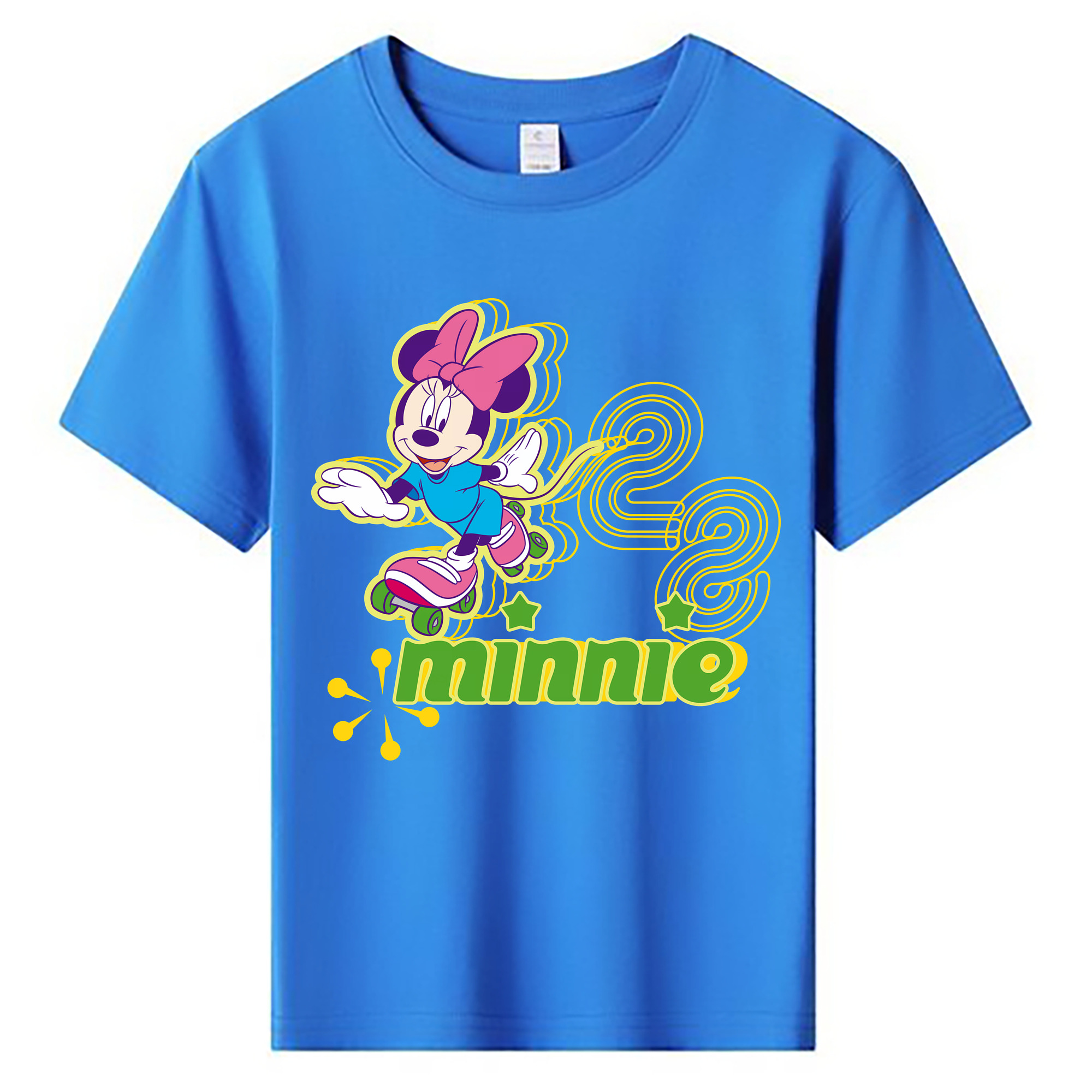 （画像用） ミッキーマウス Mickey Mouse 綿100％キッズTシャツ（フロントプリント）